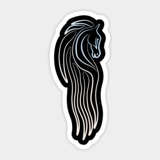 Horse Head Drawing Sticker